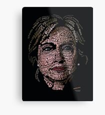 Hillary Clinton: Historic Women Portrait Metal Print