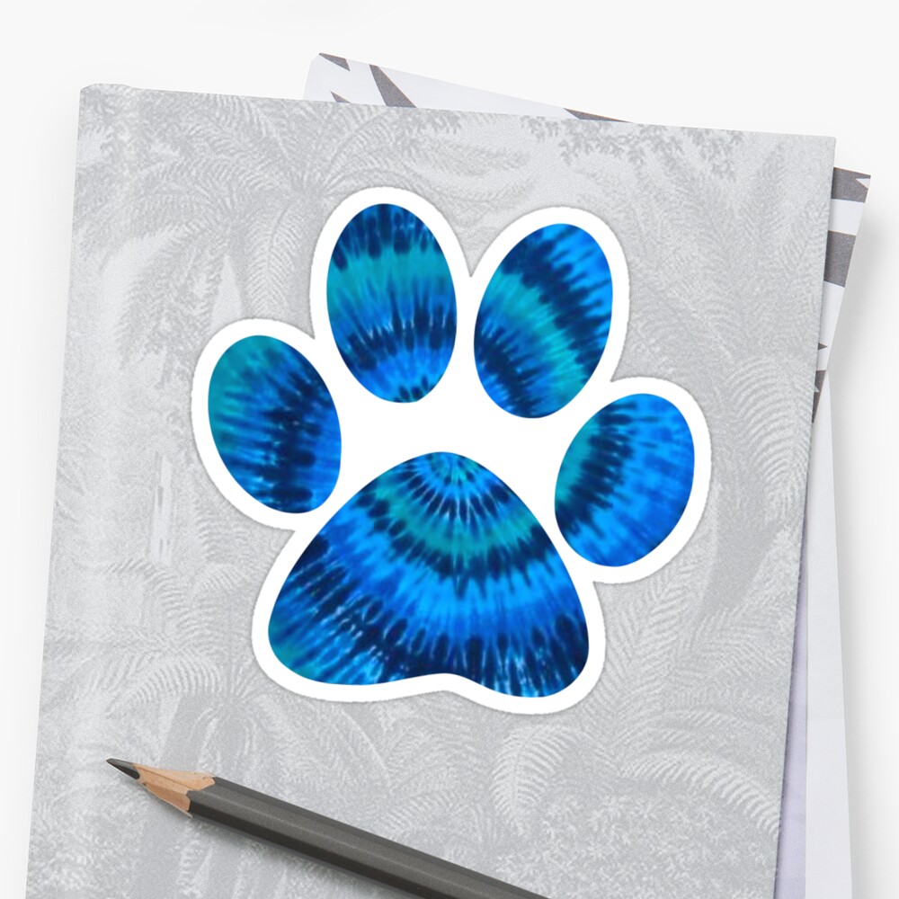 dog print tie dye