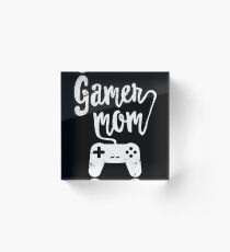 Gamer Mom Funny Retro Console Gaming Acrylic Block