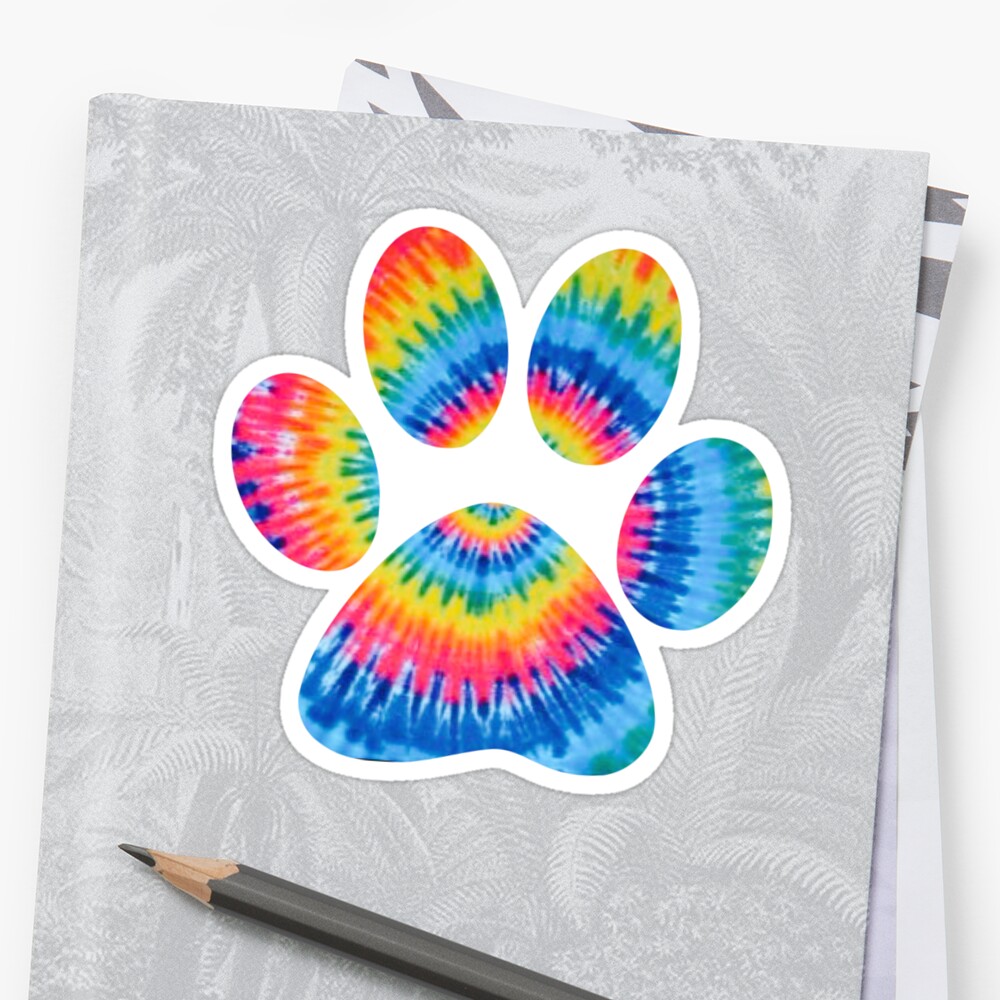 dog print tie dye