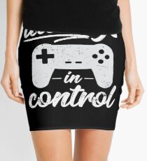 Always In Control Funny Retro Console Gaming Mini Skirt