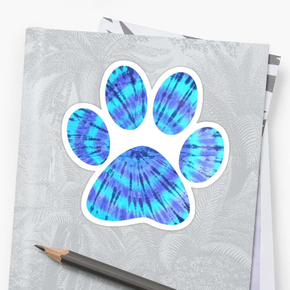 dog print tie dye