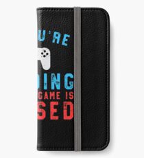 If You're Reading This My Game Is Paused Gaming iPhone Wallet/Case/Skin