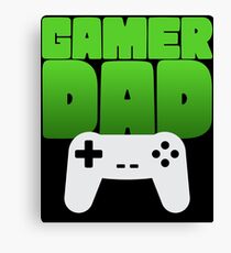 Gamer Dad Funny Retro Console Gaming Canvas Print