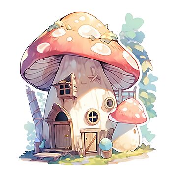 Draw a Mushroom House Step by Step Tutorials - Kids Art & Craft