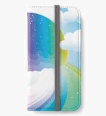 Rainbow moon iPhone Flip-Case/Hülle/Klebefolie