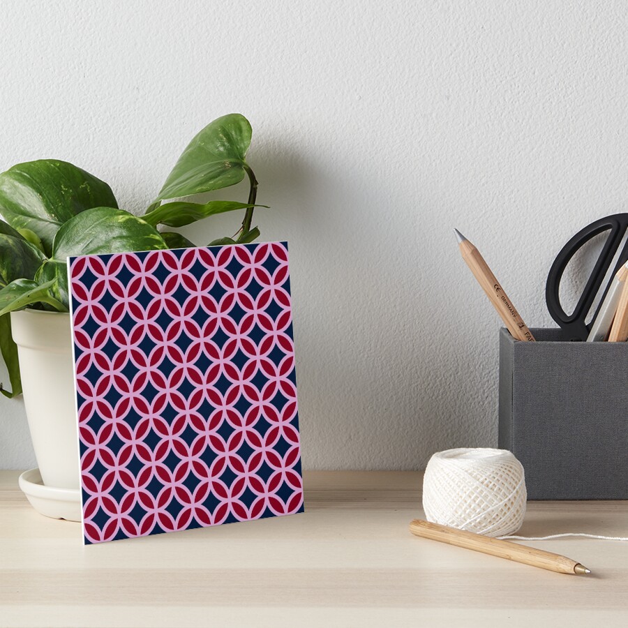 Geometric Pattern: Circle: Orchid Art Board Print