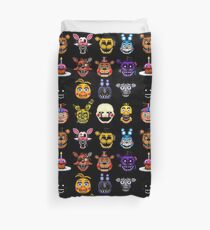 Five Nights at Freddy's - Pixel art - Multiple Characters Duvet Cover