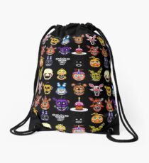 Five Nights at Freddy's - Pixel art - Multiple Characters Drawstring Bag