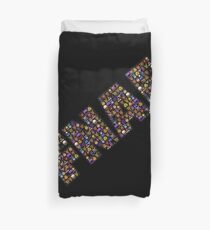 Five Nights at Freddy's - Pixel art - FNAF Typography black BG Duvet Cover