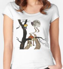 calvin hobbes Women's Fitted Scoop T-Shirt