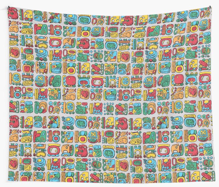 "Mayan pattern " Wall Tapestries by B0red Redbubble
