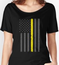 Thin Yellow Line Security Flag Women's Relaxed Fit T-Shirt