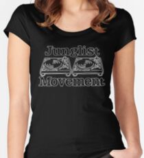 Junglist Movement - White Sketch Women's Fitted Scoop T-Shirt