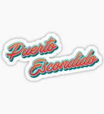Puerto Escondido Typography Sticker
