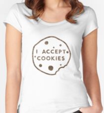 I Accept Cookies Women's Fitted Scoop T-Shirt