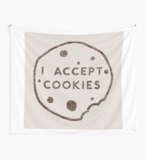 I Accept Cookies Wall Tapestry