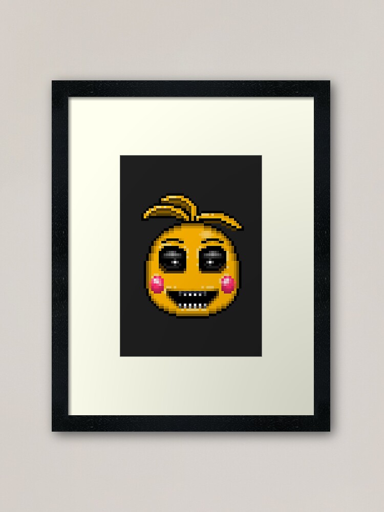 Five Nights At Freddys 2 Pixel Art Evil Toy Chica Framed Art Print