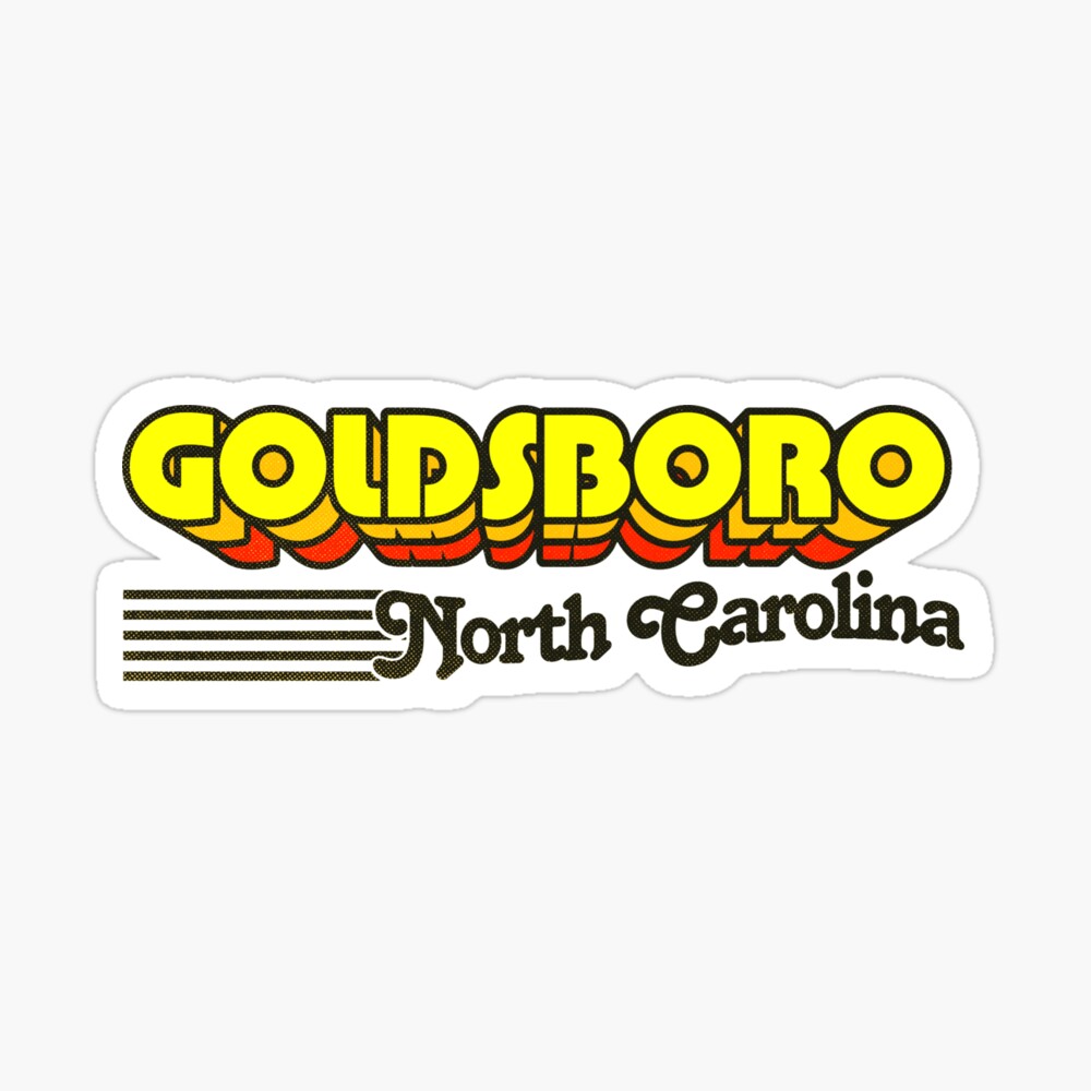 Goldsboro, North Carolina | Retro Stripes Sticker