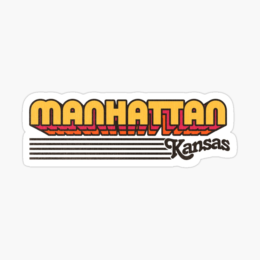 Manhattan, Kansas | Retro Stripes Sticker