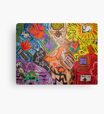 Chaos In Motion (A Keith Haring Tribute) Canvas Print