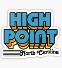 High Point, North Carolina | Retro Stripes Sticker