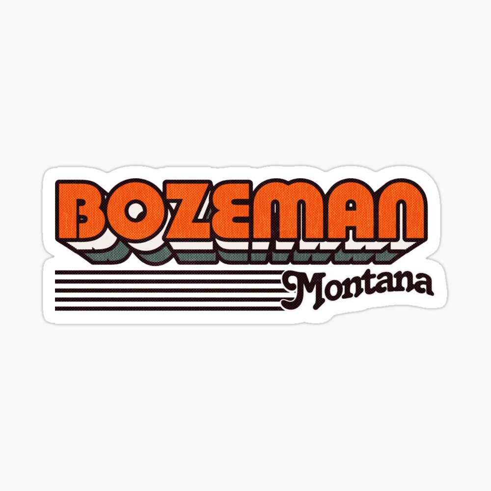 Bozeman, Montana | Retro Stripes Sticker