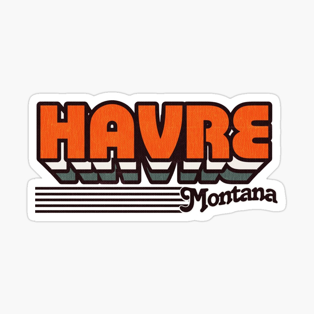 Havre, Montana | Retro Stripes Sticker