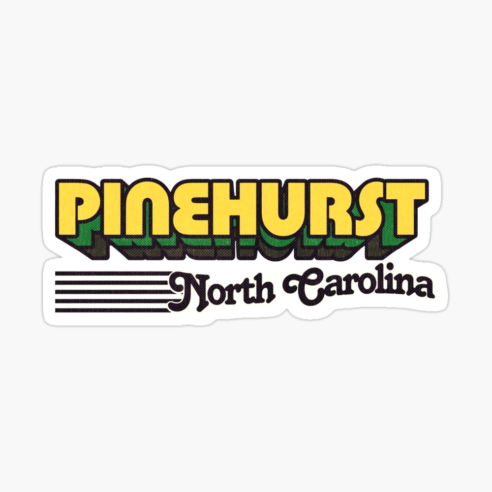Pinehurst, North Carolina | Retro Stripes Sticker