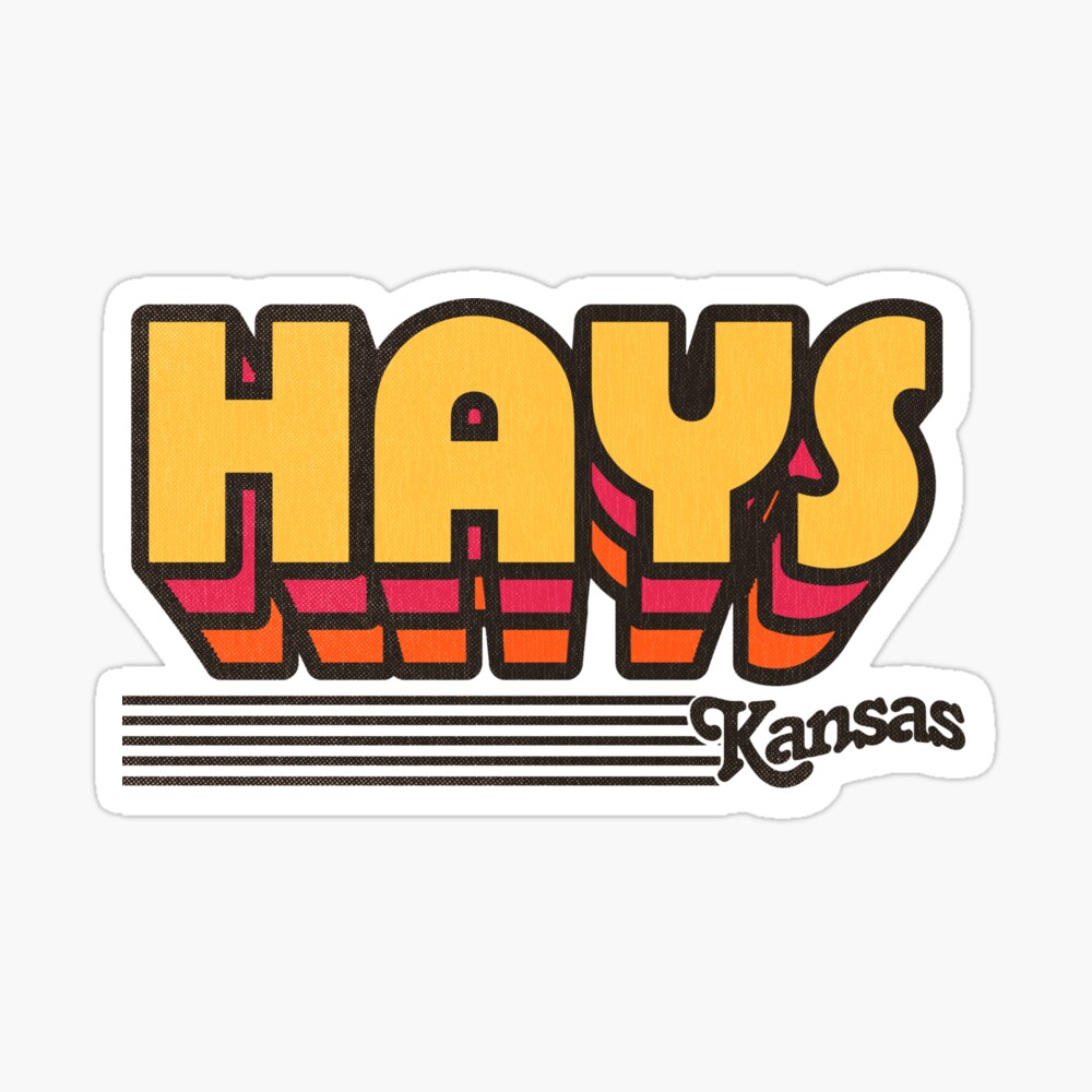 Hays, Kansas | Retro Stripes Sticker