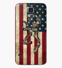 Browning-Rotwild Camo amerikanische Flagge Hülle & Klebefolie für Samsung Galaxy