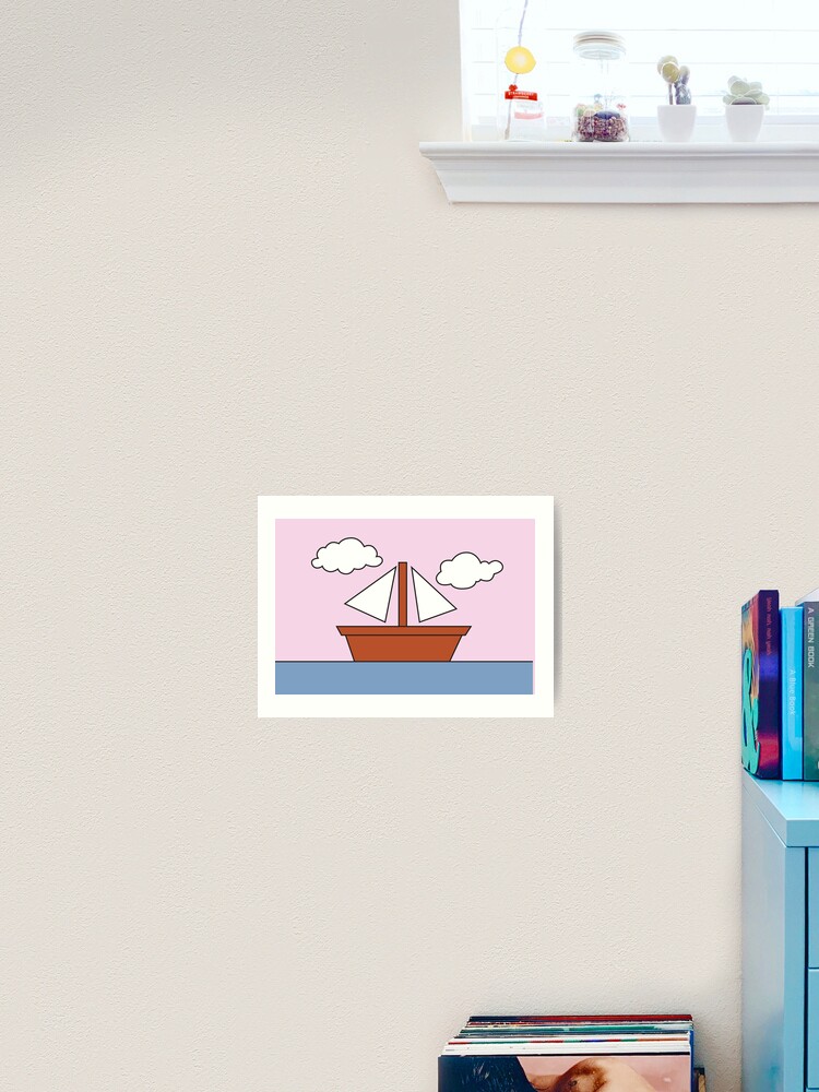 The Simpsons Living Room Boat Picture Pink Version Art Print