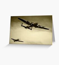 The Lancaster and the Hurricane Greeting Card