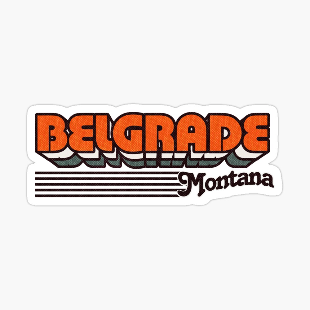Belgrade, Montana | Retro Stripes Sticker