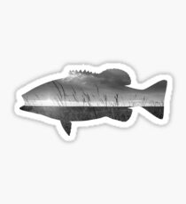 Landscape Fish Silhouette Sticker