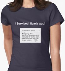 Hawaii Missile Text Alert Scare Women's Fitted T-Shirt