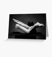 7487-MAK BW Flexible Art Nude Studio Work by Chris Maher Greeting Card