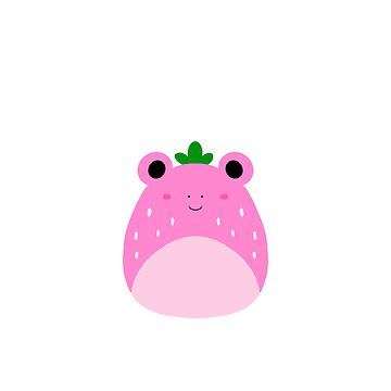 Cute Squishmallow Inspired Strawberry Pink Frog Decal for Car