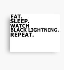 BLACK LIGHTNING Metal Print