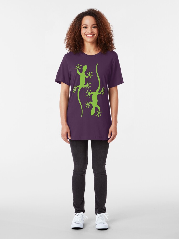 Alternate view of Two green geckos Tee Slim Fit T-Shirt