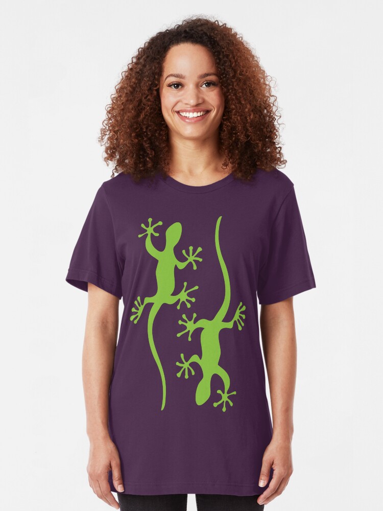 Alternate view of Two green geckos Tee Slim Fit T-Shirt