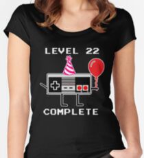 Level 22 Complete, 22th Birthday Gift Idea Women's Fitted Scoop T-Shirt