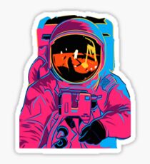 Trippy rainbow Astronaut Sticker