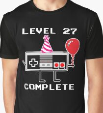 Level 27 Complete 27th Birthday Gift Idea Graphic T-Shirt
