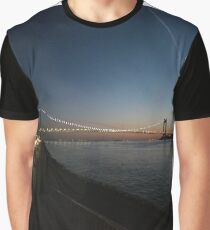 Sunset, Night, Water, Bridge Graphic T-Shirt