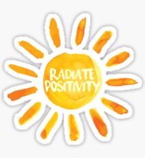 Radiate Positivity Sun Painted Sticker Sticker