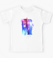 Watercolor Tardis Kids Tee