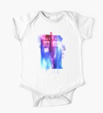 Aquarell Tardis Baby Body Kurzarm