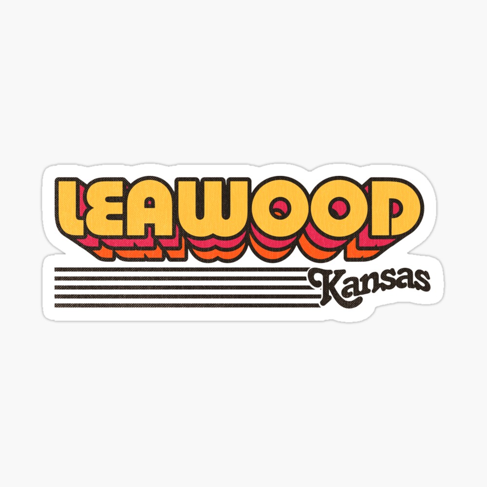 Leawood, Kansas | Retro Stripes Sticker