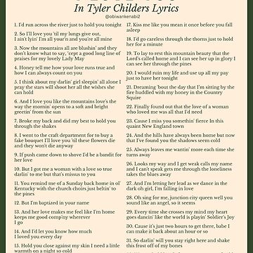 In Your Love Lyrics - Tyler Childers | Sticker